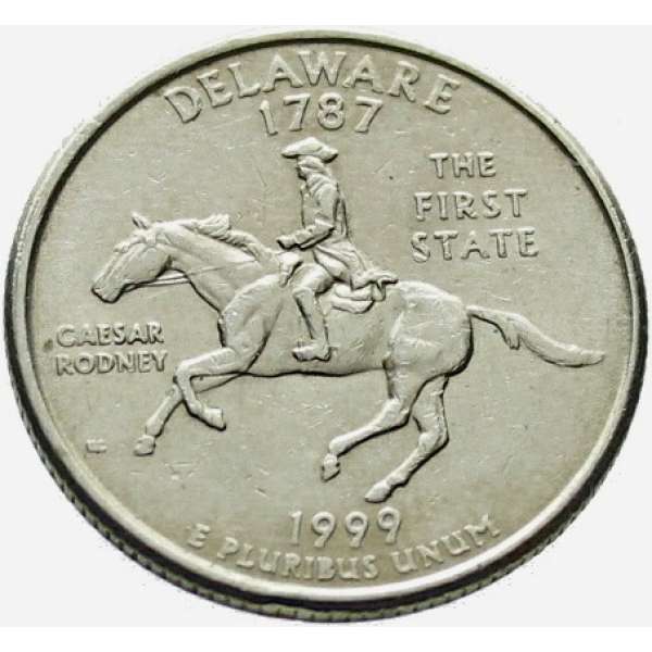 USA 1/4 DOLLAR 1999 DELAWARE 1787 P Mint PHILADELPHIA WASHINGTON